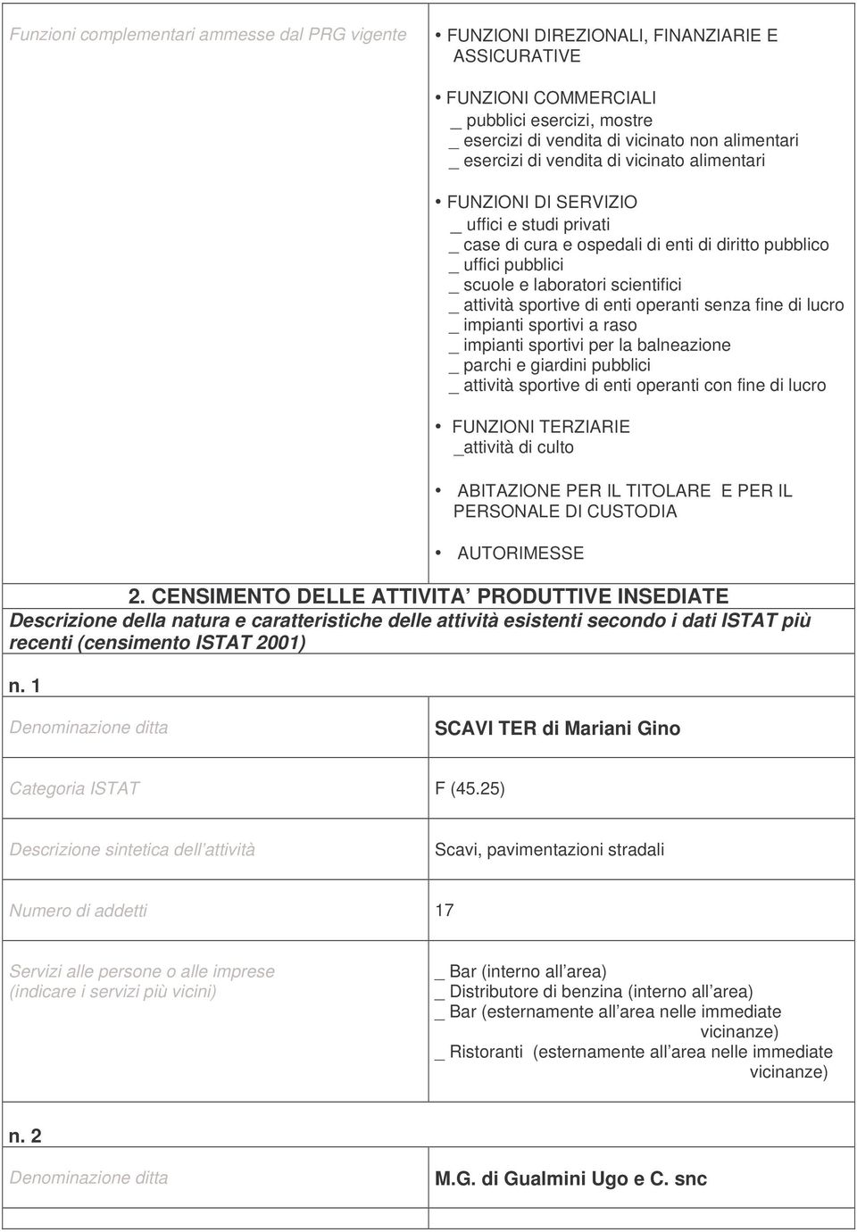 attività sportive di enti operanti senza fine di lucro _ impianti sportivi a raso _ impianti sportivi per la balneazione _ parchi e giardini pubblici _ attività sportive di enti operanti con fine di