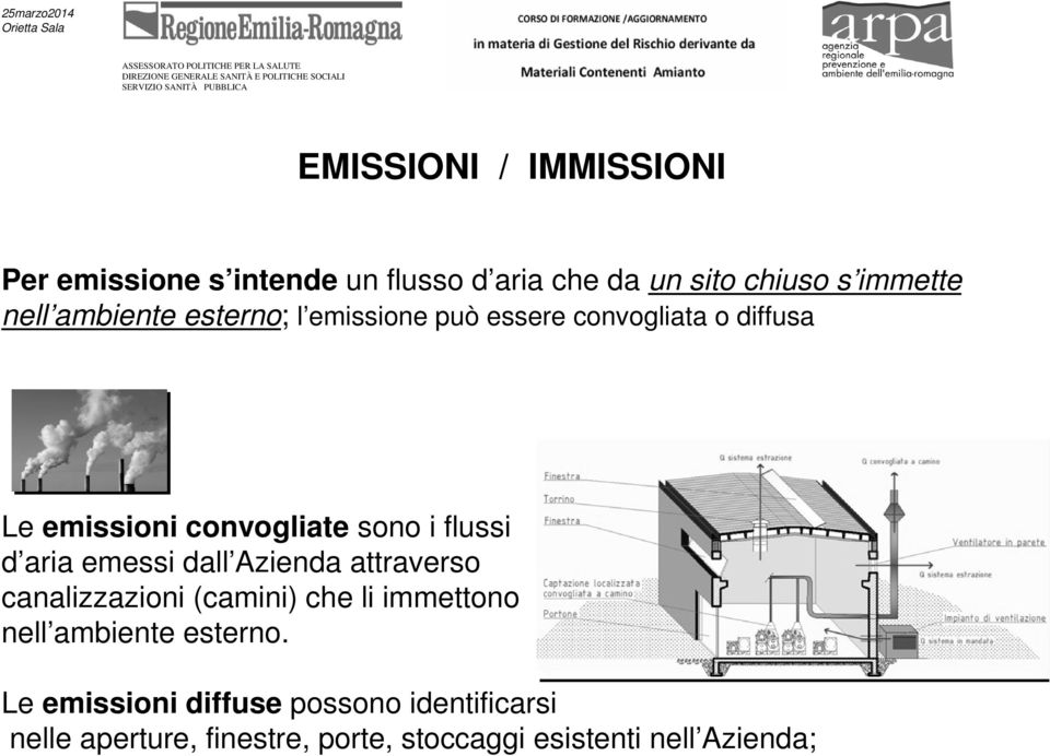 aria emessi dall Azienda attraverso canalizzazioni (camini) che li immettono nell ambiente esterno.