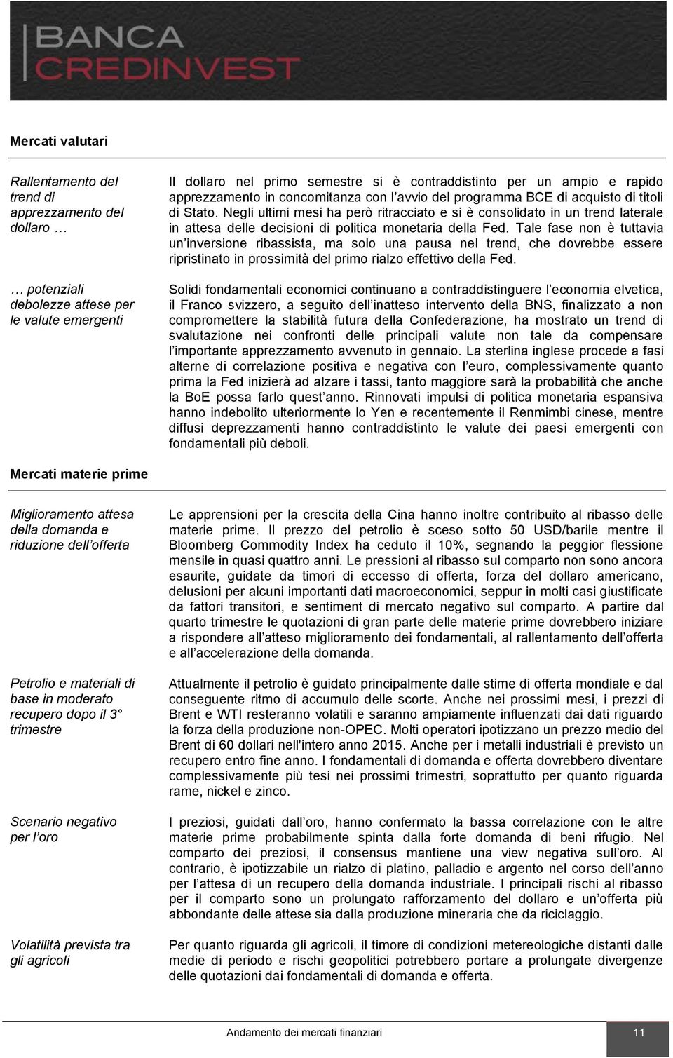 Negli ultimi mesi ha però ritracciato e si è consolidato in un trend laterale in attesa delle decisioni di politica monetaria della Fed.