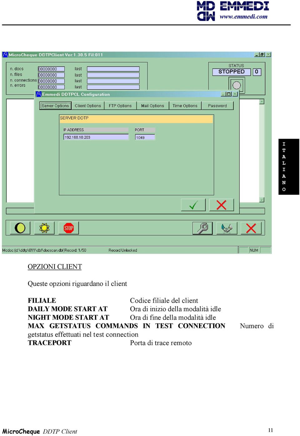 della modalità idle MX GETSTTUS COMMDS TEST COECTO getstatus effettuati nel