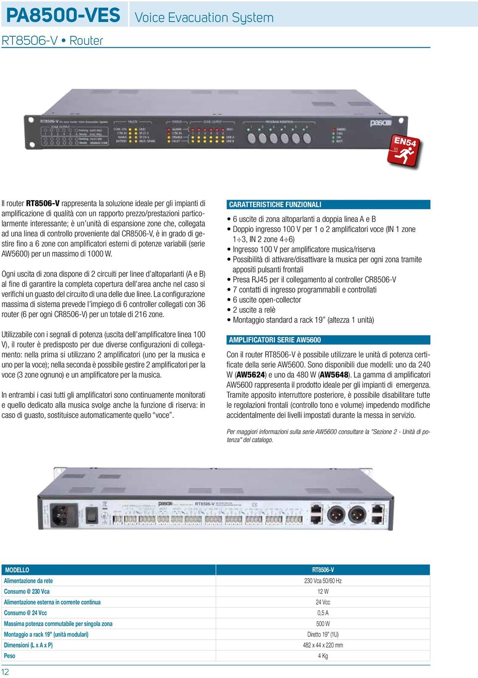 (serie AW5600) per un massimo di 1000 W.