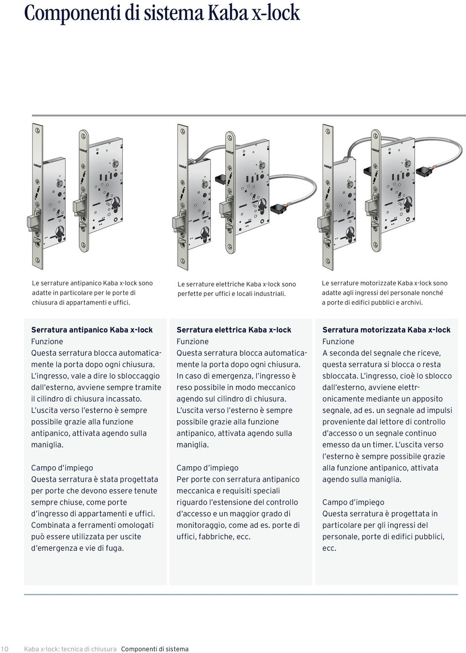 Le serrature motorizzate Kaba x-lock sono adatte agli ingressi del personale nonché a porte di edifici pubblici e archivi.