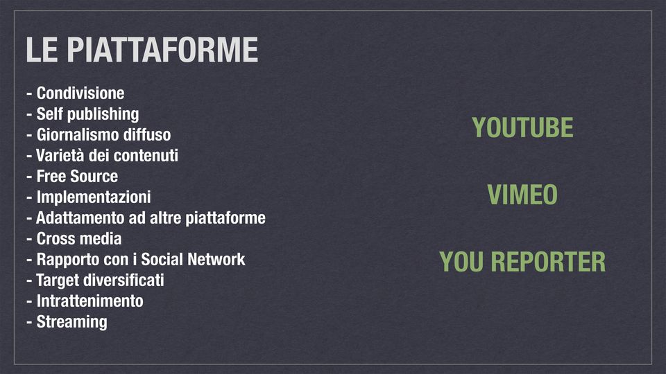 Adattamento ad altre piattaforme - Cross media - Rapporto con i Social