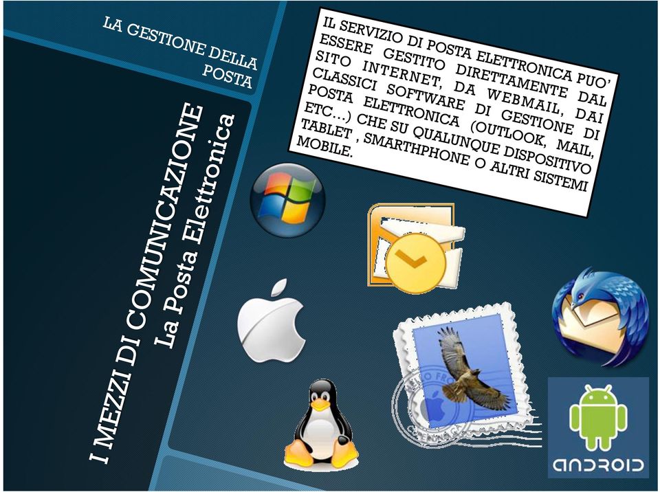 INTERNET, DA WEBMAIL, DAI CLASSICI SOFTWARE DI GESTIONE DI POSTA ELETTRONICA