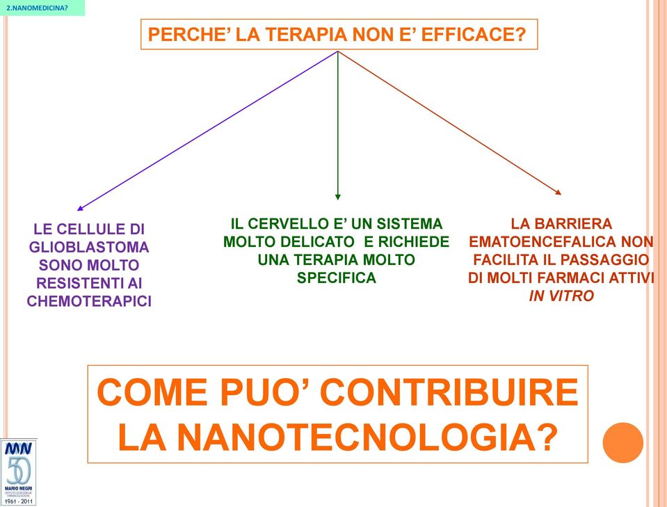 CHEMOTERAPICI IL CERVELLO E UN SISTEMA MOLTO DELICATO E RICHIEDE UNA TERAPIA