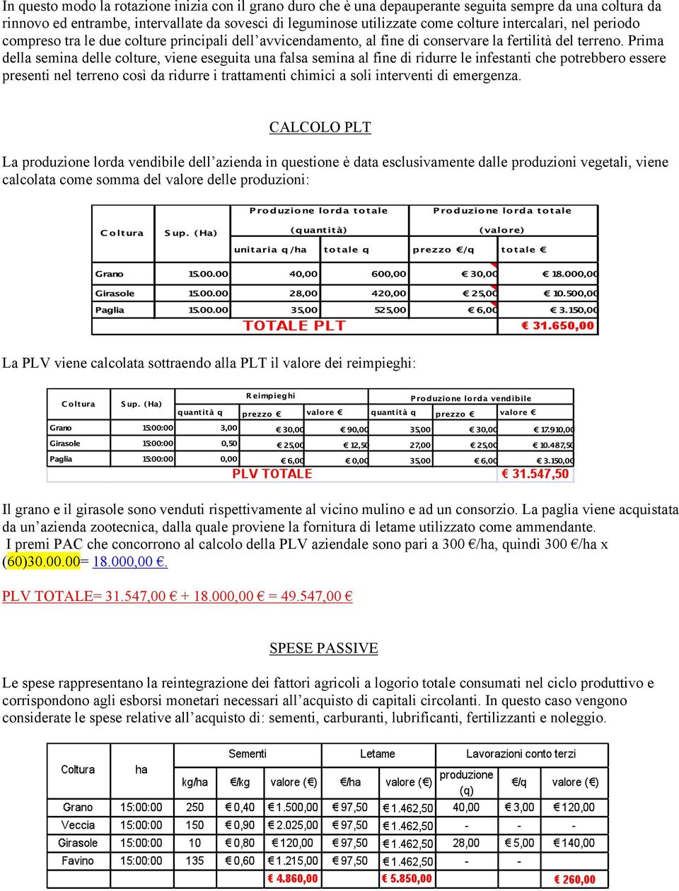 Prima della semina delle colture, viene eseguita una falsa semina al fine di ridurre le infestanti che potrebbero essere presenti nel terreno così da ridurre i trattamenti chimici a soli interventi