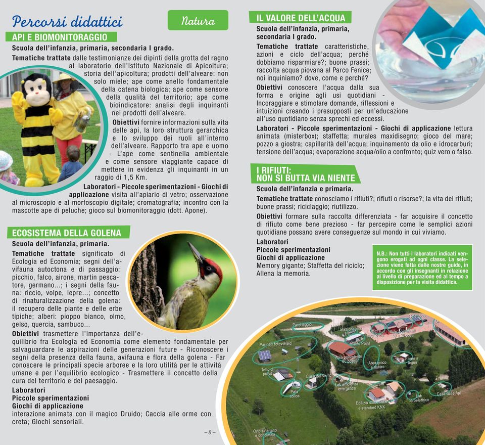 anello fondamentale della catena biologica; ape come sensore della qualità del territorio; ape come bioindicatore: analisi degli inquinanti nei prodotti dell alveare.