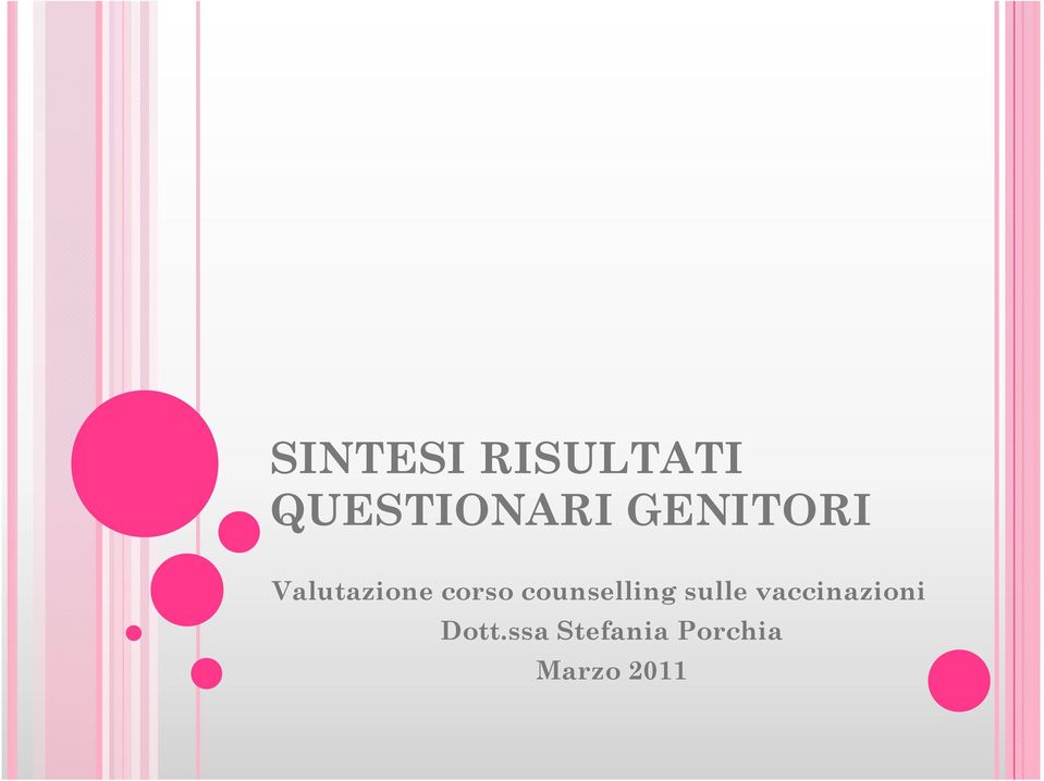 counselling sulle vaccinazioni