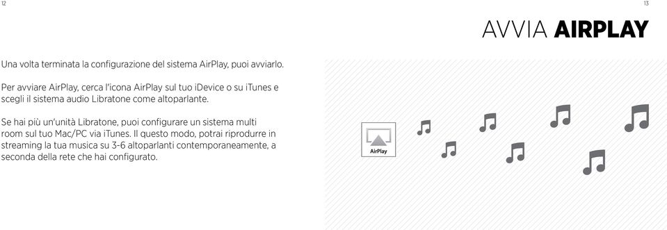 altoparlante. Se hai più un'unità Libratone, puoi configurare un sistema multi room sul tuo Mac/PC via itunes.