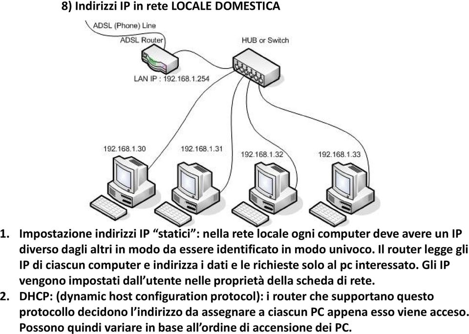 univoco. Il router legge gli IP di ciascun computer e indirizza i dati e le richieste solo al pcinteressato.