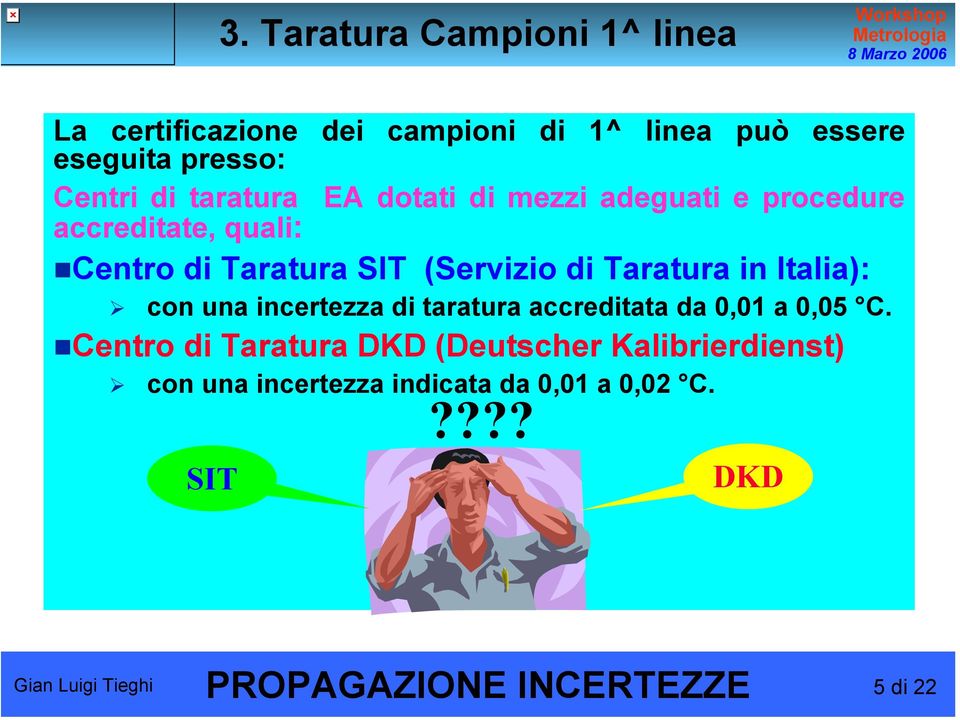 Taratura in Italia): con una incertezza di taratura accreditata da 0,01 a 0,05 C.