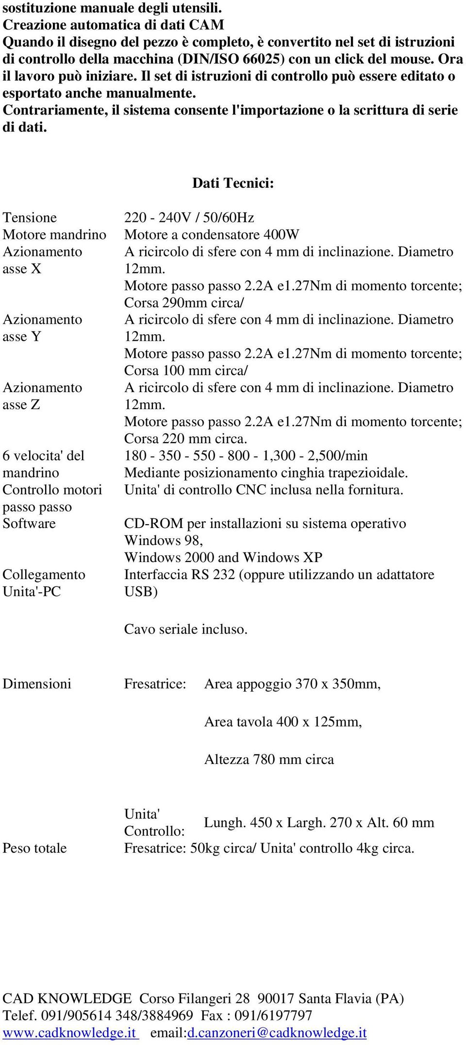 Ora il lavoro può iniziare. Il set di istruzioni di controllo può essere editato o esportato anche manualmente. Contrariamente, il sistema consente l'importazione o la scrittura di serie di dati.