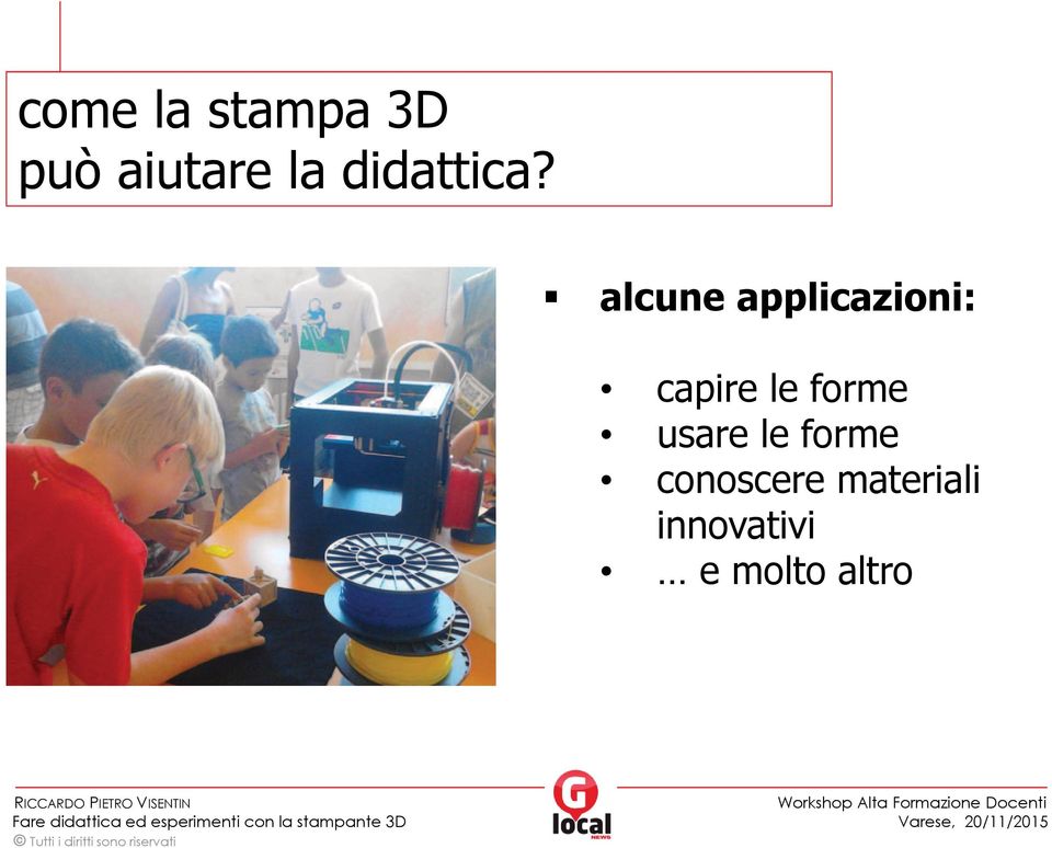 alcune applicazioni: capire le