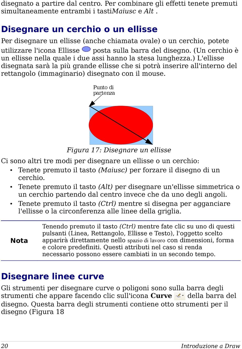 (Un cerchio è un ellisse nella quale i due assi hanno la stesa lunghezza.