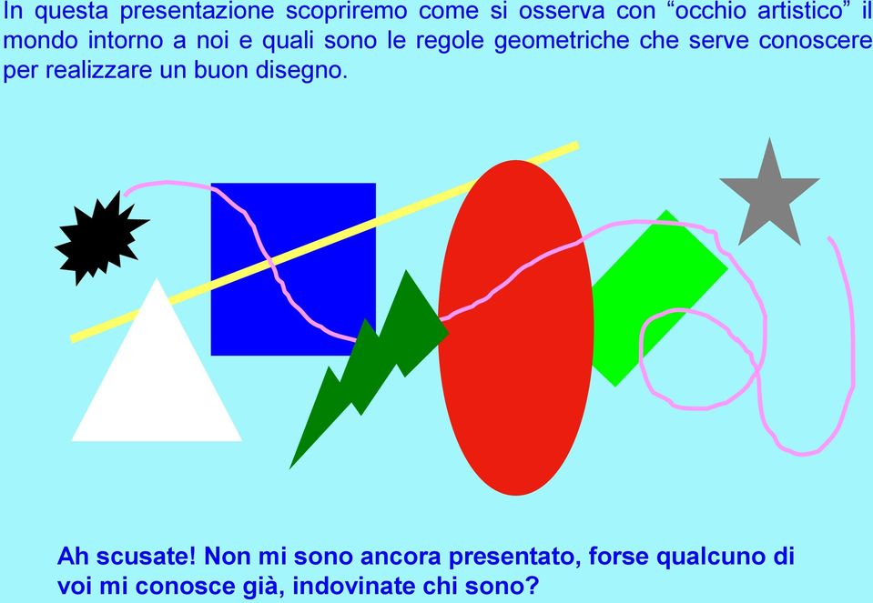 che serve conoscere per realizzare un buon disegno. Ah scusate!