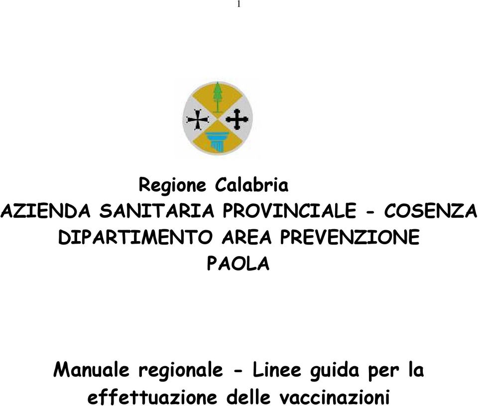 PREVENZIONE PAOLA Manuale regionale -