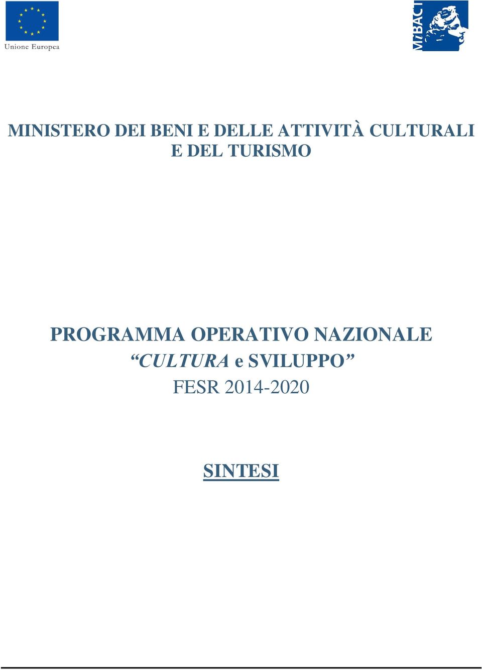 PROGRAMMA OPERATIVO NAZIONALE