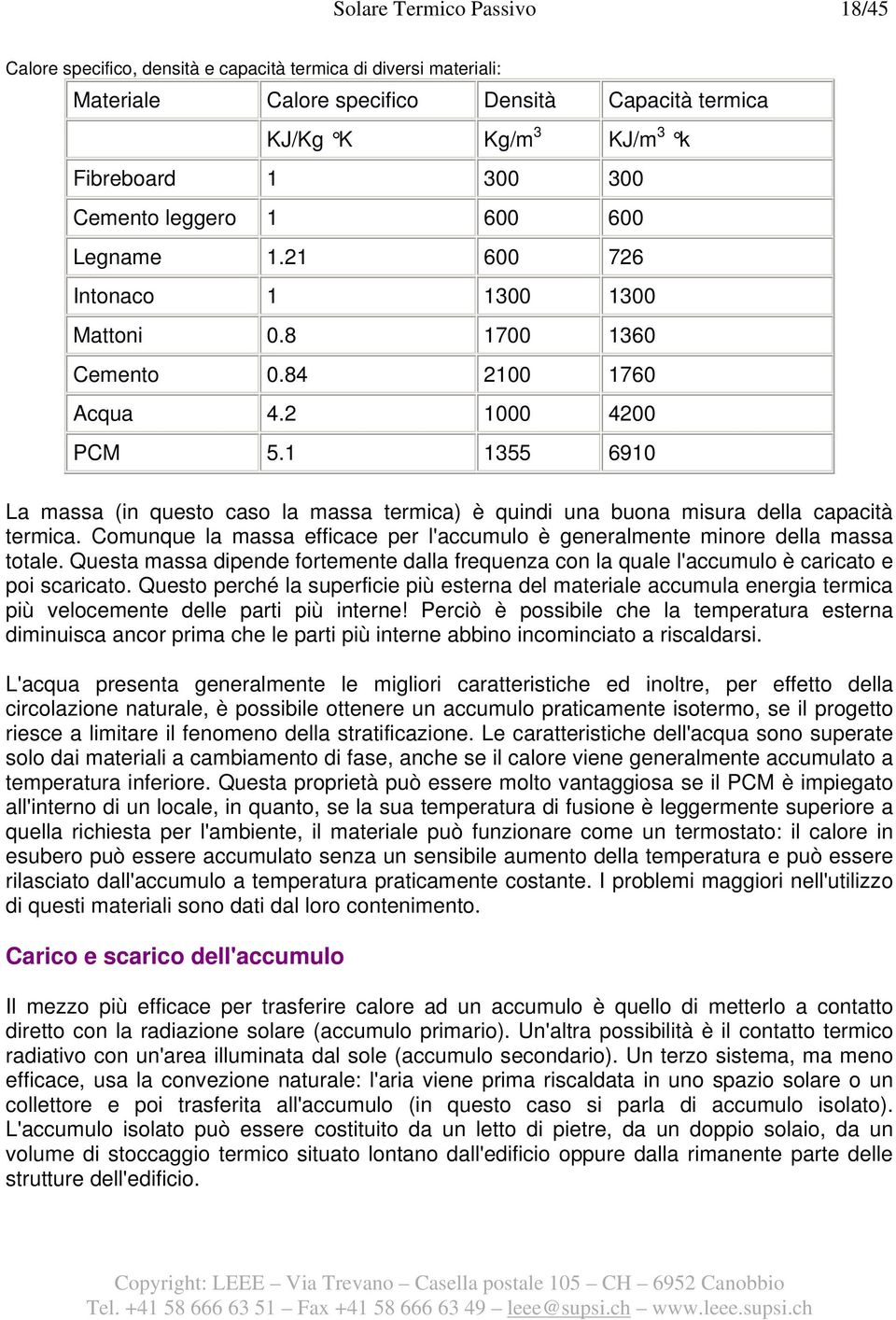 1 1355 6910 La massa (in questo caso la massa termica) è quindi una buona misura della capacità termica. Comunque la massa efficace per l'accumulo è generalmente minore della massa totale.