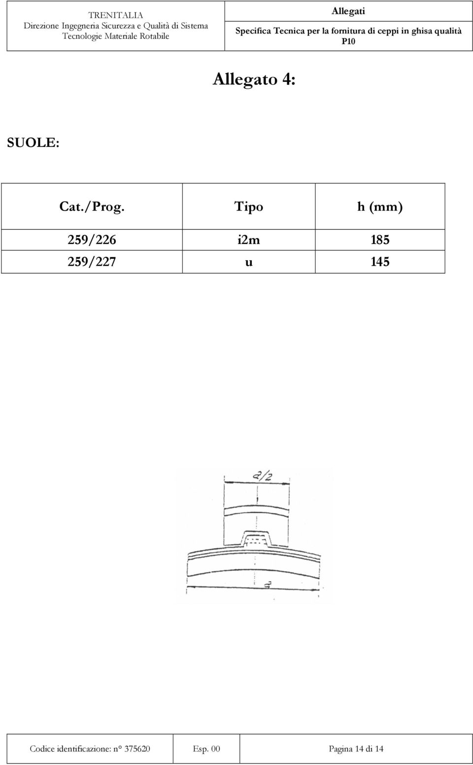 Tipo h (mm) 259/226 i2m 185