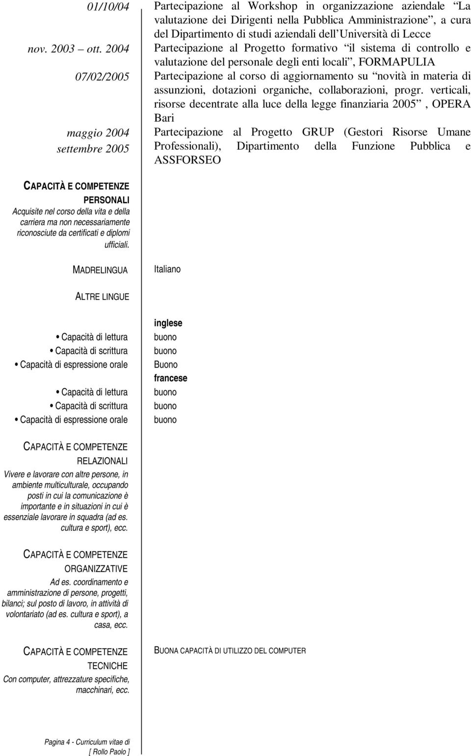 assunzioni, dotazioni organiche, collaborazioni, progr.