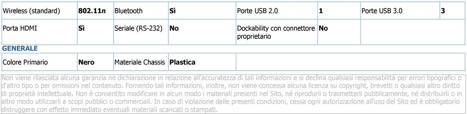 all'accuratezza di tali informazioni e si declina qualsiasi responsabilità per errori tipografici o d'altro tipo o per omissioni nel contenuto.