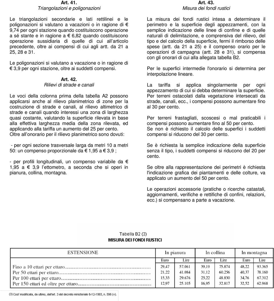 stante e in ragione a 6,82 quando costituiscono operazione sussidiaria di quelle di cui all articolo precedente, oltre ai compensi di cui agli artt. da 21 a 25, 28 e 31.