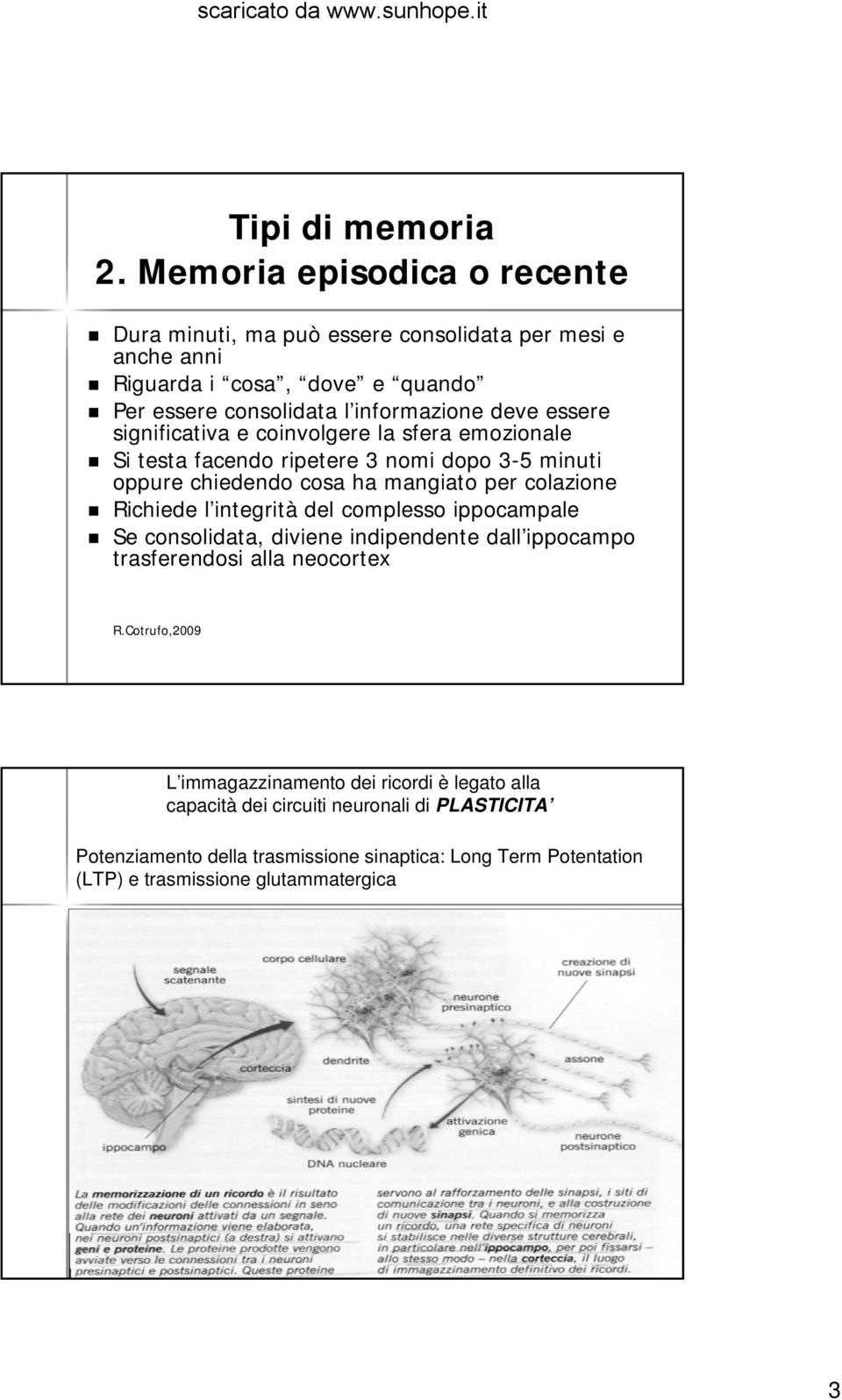 essere significativa e coinvolgere la sfera emozionale Si testa facendo ripetere 3 nomi dopo 3-5 minuti oppure chiedendo cosa ha mangiato per colazione Richiede l