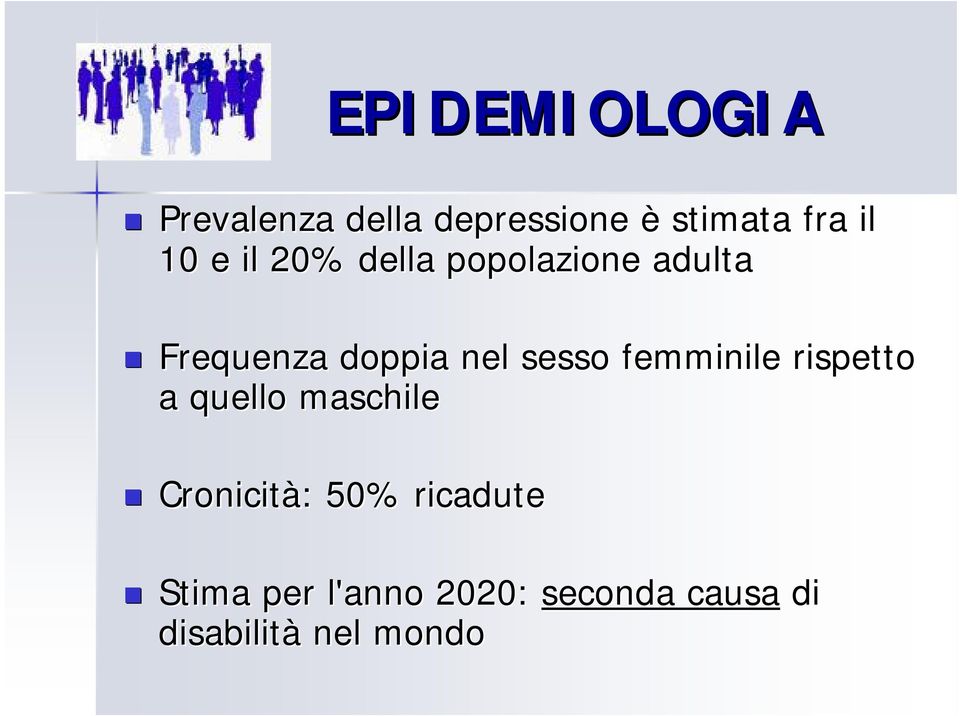 sesso femminile rispetto a quello maschile Cronicità: : 50%