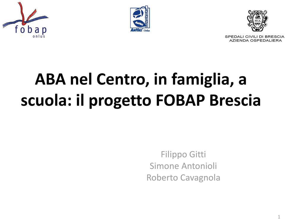 a scuola: il progetto FOBAP Brescia