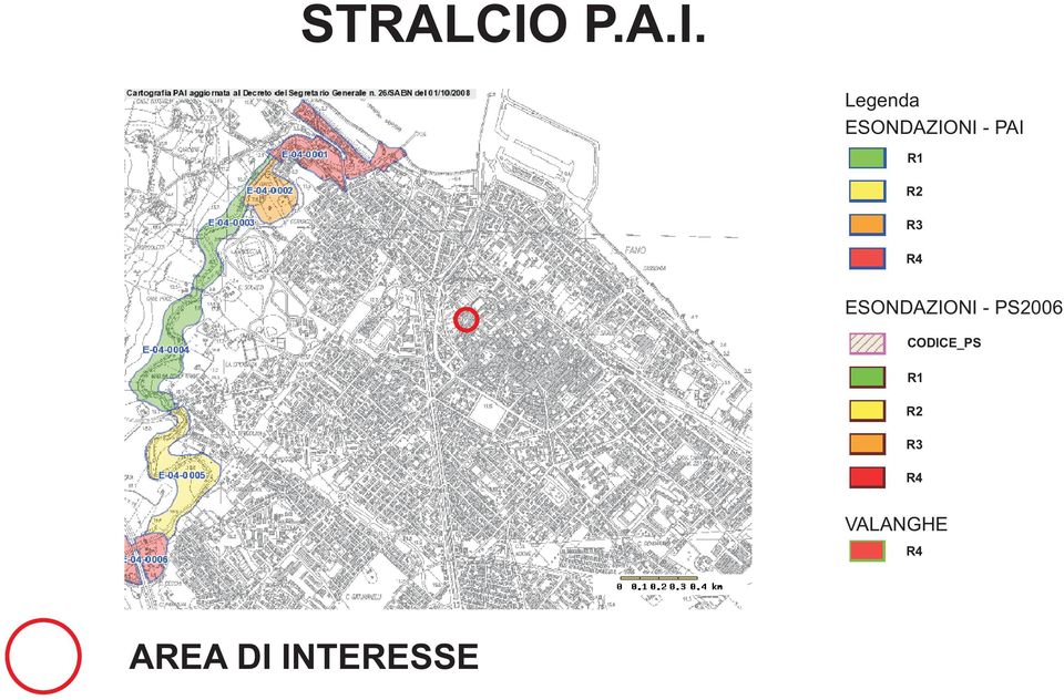 Legenda ESONDAZIONI - PAI R1 R2