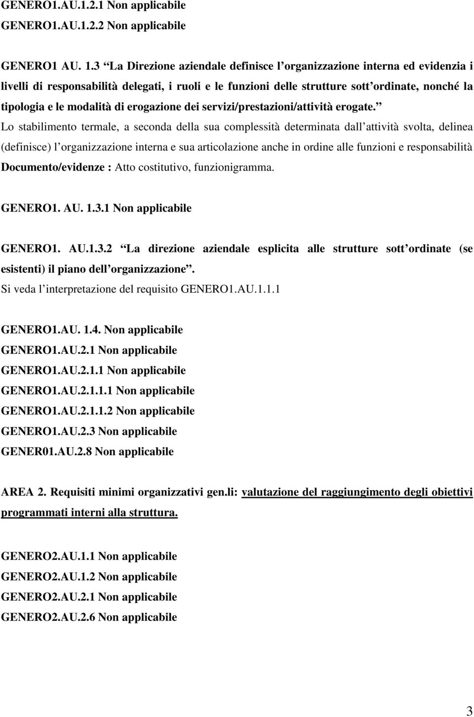 di erogazione dei servizi/prestazioni/attività erogate.