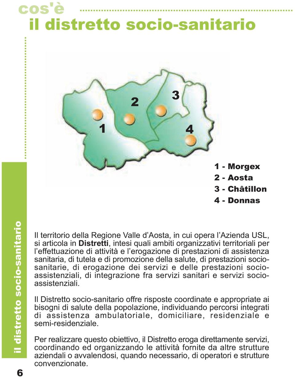 prestazioni sociosanitarie, di erogazione dei servizi e delle prestazioni socioassistenziali, di integrazione fra servizi sanitari e servizi socioassistenziali.