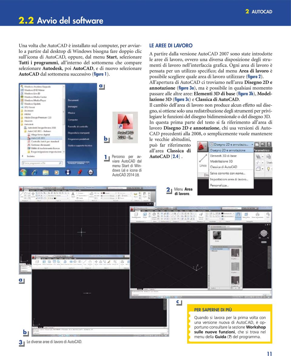 a b Percorso per avviare AutoCAD dal menu Start di Windows (a) e icona di AutoCAD 204 (b).