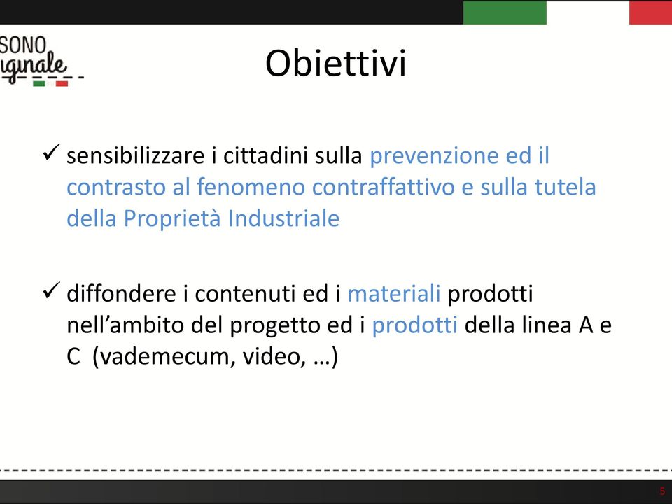 Proprietà Industriale diffondere i contenuti ed i materiali