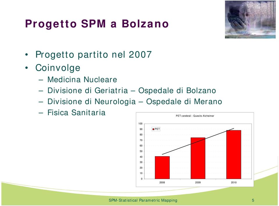 Ospedale di Merano Fisica Sanitaria PET cerebrali - Quesito Alzheimer 100