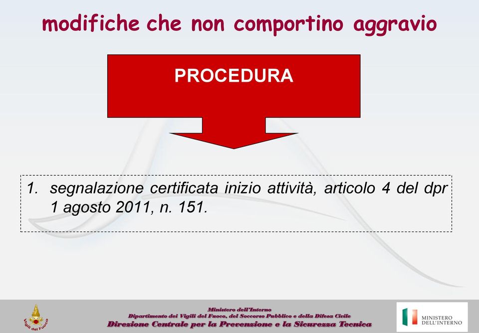 segnalazione certificata inizio