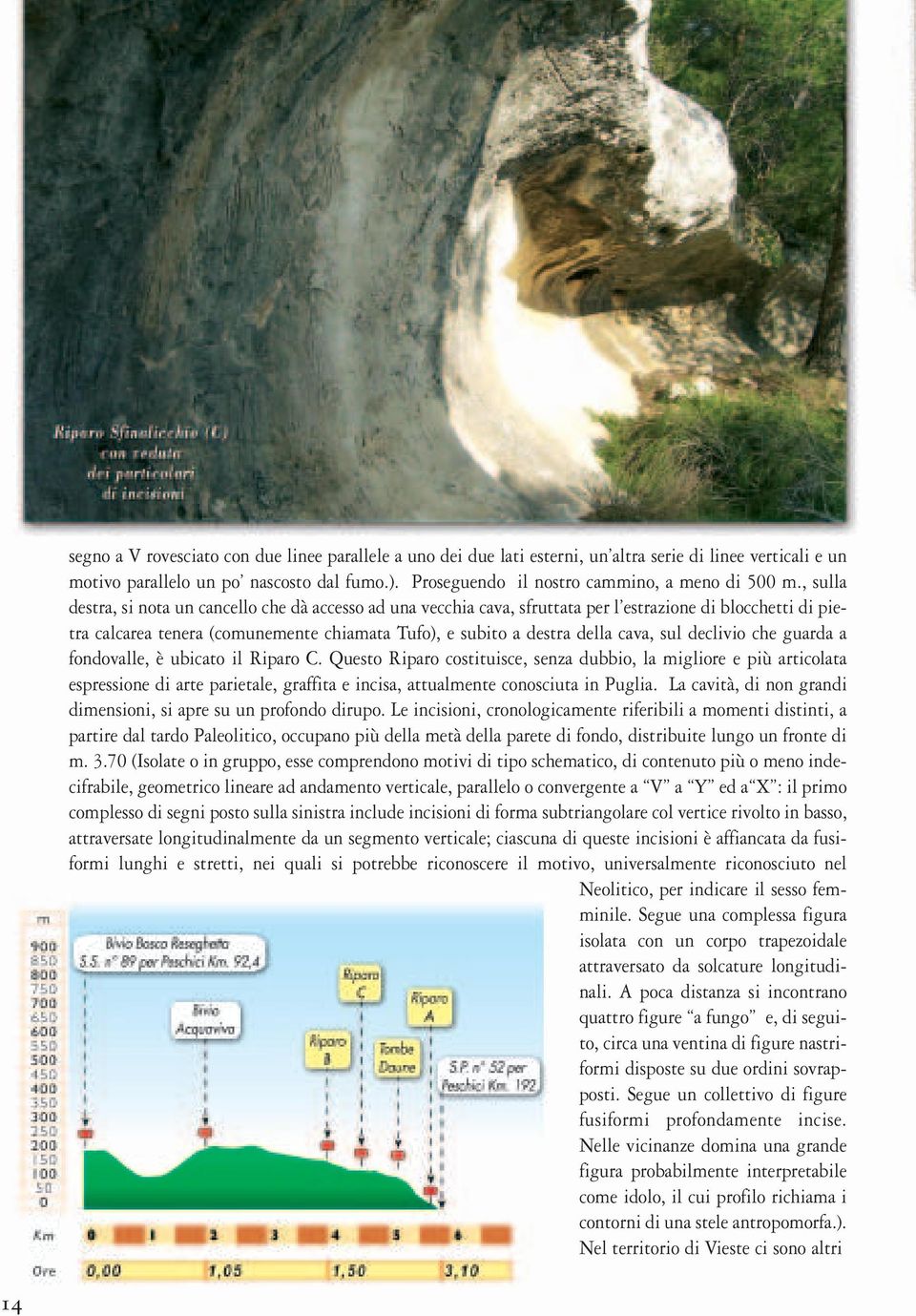 , sulla destra, si nota un cancello che dà accesso ad una vecchia cava, sfruttata per l estrazione di blocchetti di pietra calcarea tenera (comunemente chiamata Tufo), e subito a destra della cava,