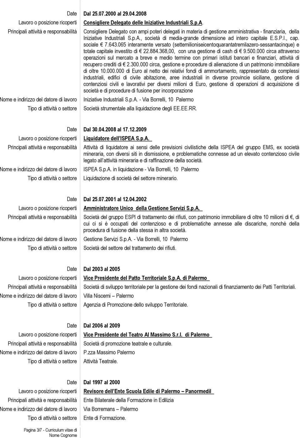 sociale 7.643.065 interamente versato (settemilioniseicentoquarantatremilazero-sessantacinque) e totale capitale investito di 22.884.368,00, con una gestione di cash di 9.500.