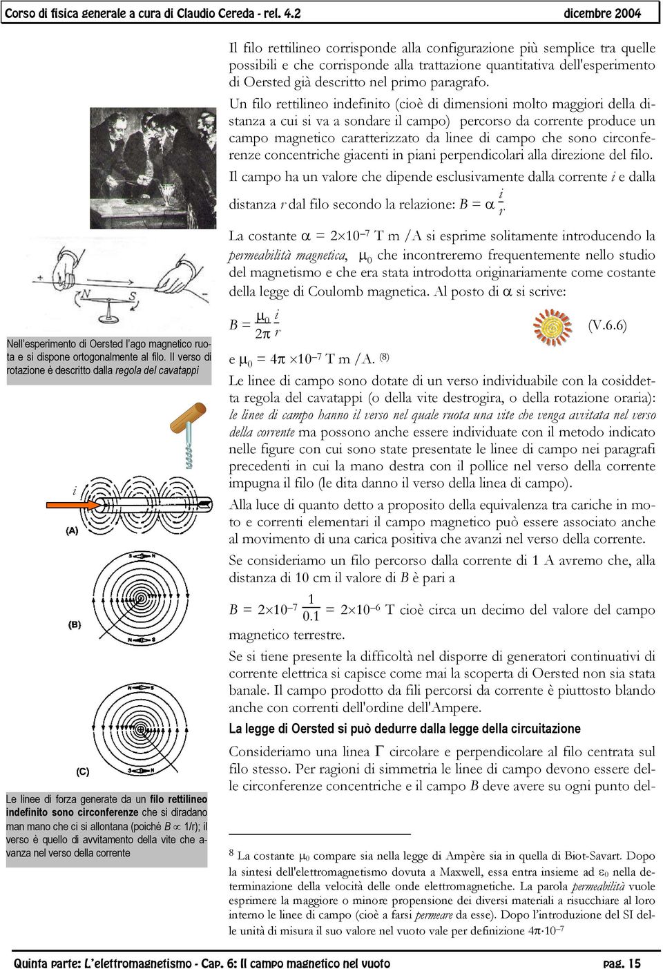 sono circonferenze concentriche giacenti in piani perpendicolari alla direzione del filo.