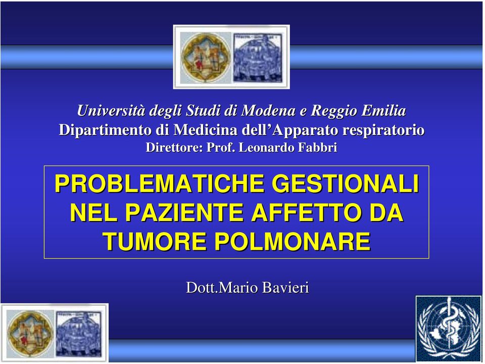 Direttore: Prof.