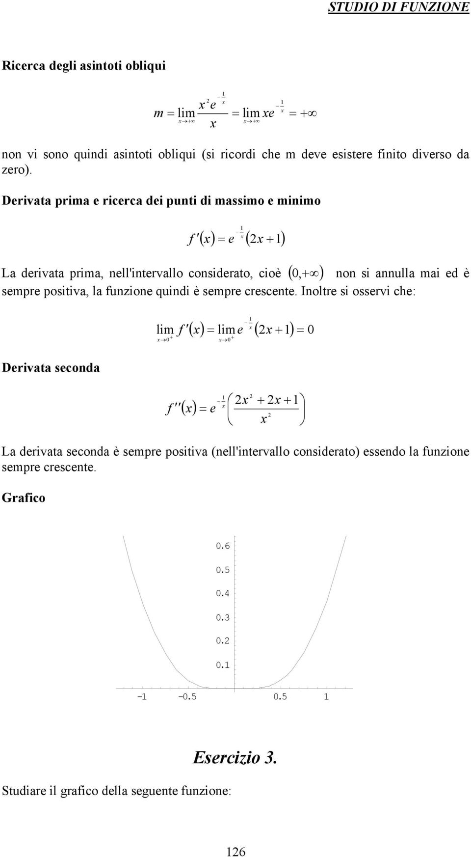 mai d è smpr positiva, la unzion quindi è smpr crscnt.