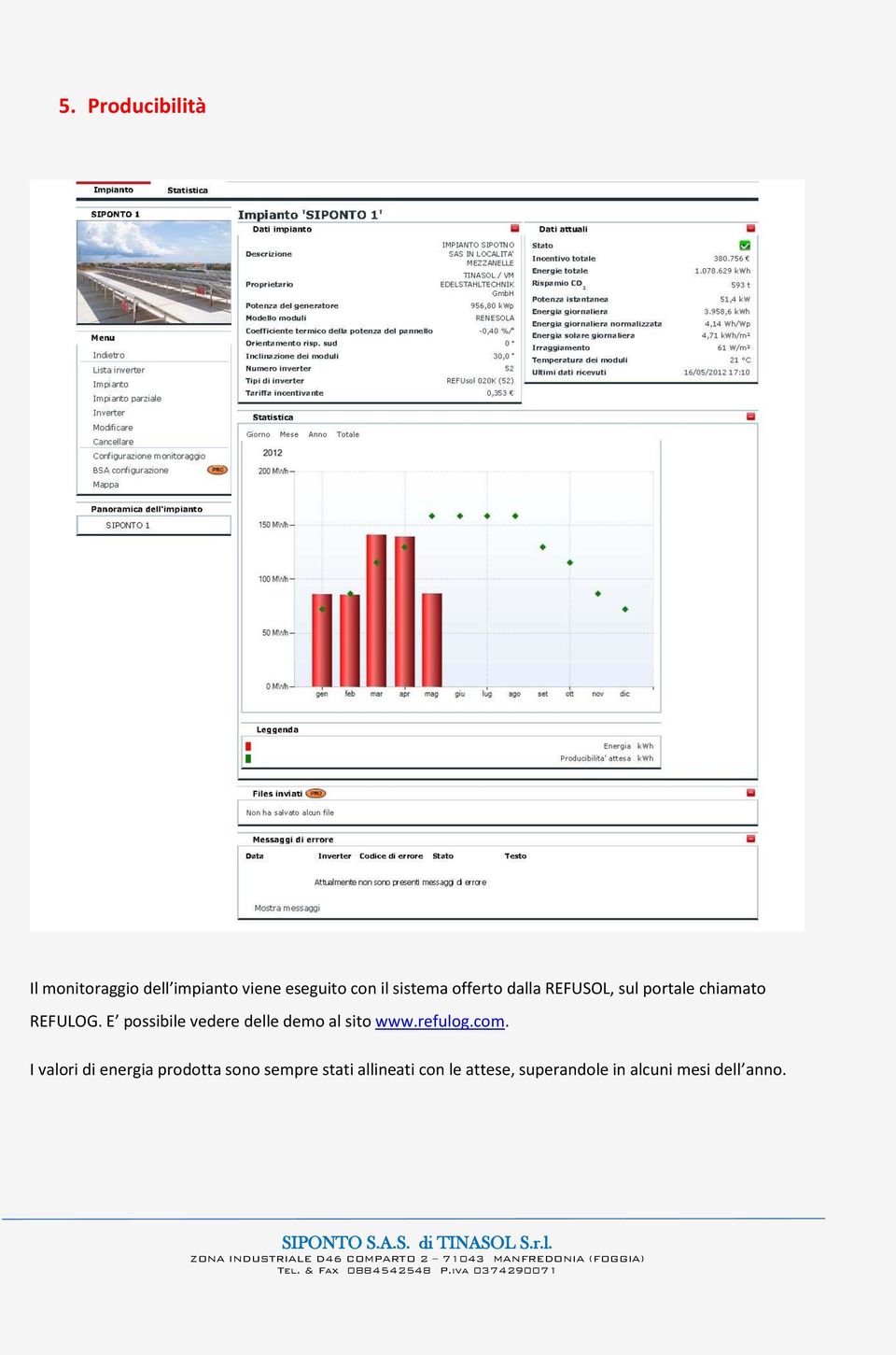 E possibile vedere delle demo al sito www.refulog.com.