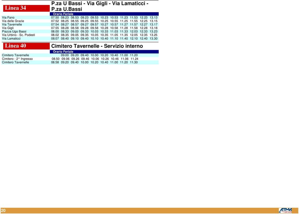 18 Piazza Ugo Bassi 08.00 08.33 09.03 09.33 10.03 10.33 11.03 11.33 12.03 12.33 13.23 Via Urbino - Sc. Podesti 08.02 08.35 09.05 09.35 10.05 10.35 11.05 11.35 12.05 12.35 13.25 Via Lamaticci 08.07 08.