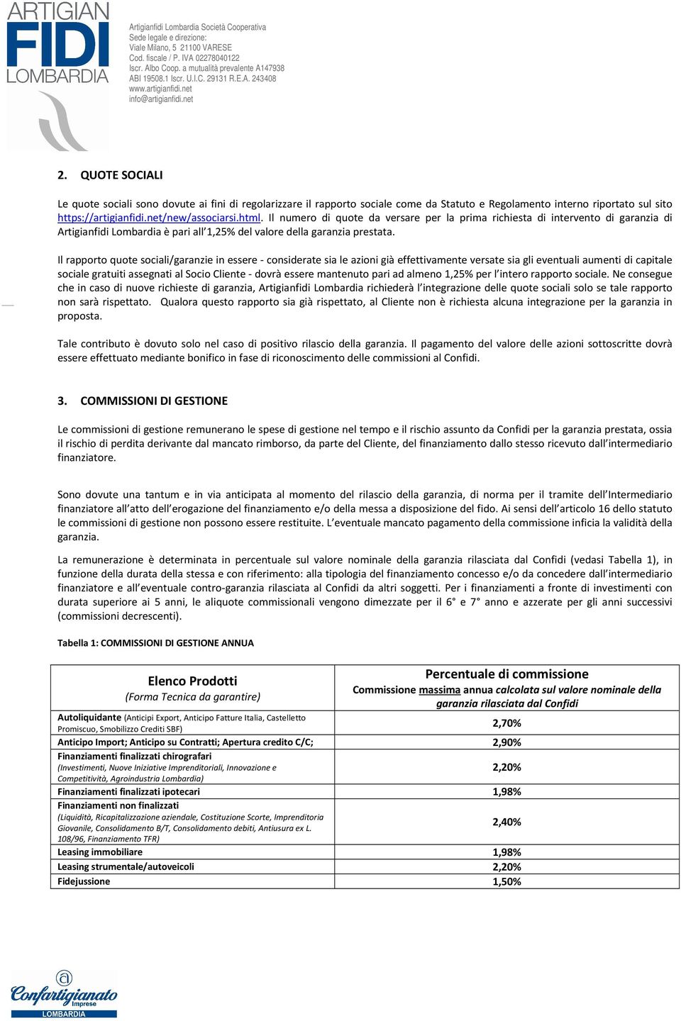 Il rapporto quote sociali/garanzie in essere - considerate sia le azioni già effettivamente versate sia gli eventuali aumenti di capitale sociale gratuiti assegnati al Socio Cliente - dovrà essere