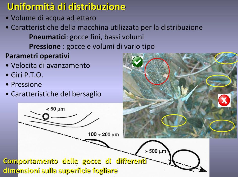 volumi di vario tipo Parametri operativi Velocita di avanzamento Giri P.T.O.