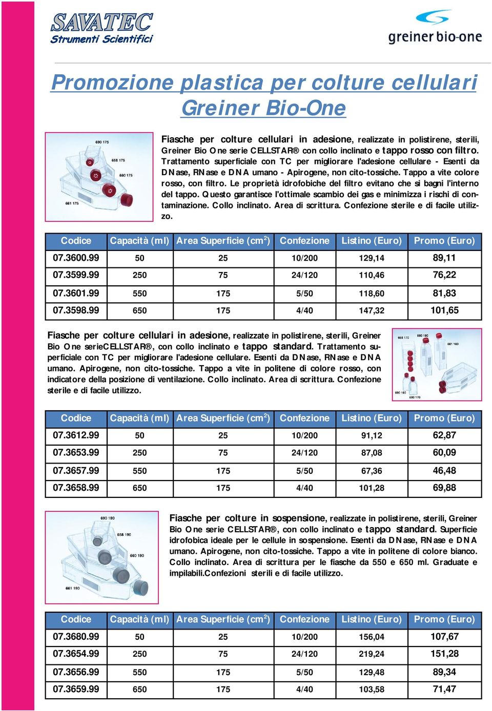 Le proprietà idrofobiche del filtro evitano che si bagni l'interno del tappo. Questo garantisce l'ottimale scambio dei gas e minimizza i rischi di contaminazione. Collo inclinato. Area di scrittura.