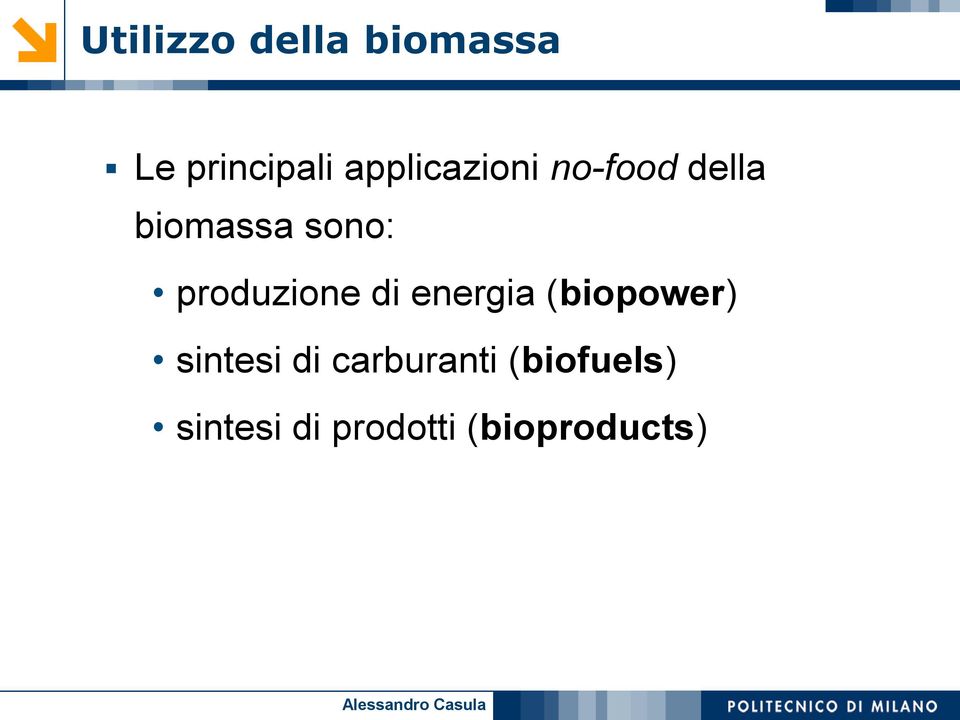 produzione di energia (biopower) sintesi di