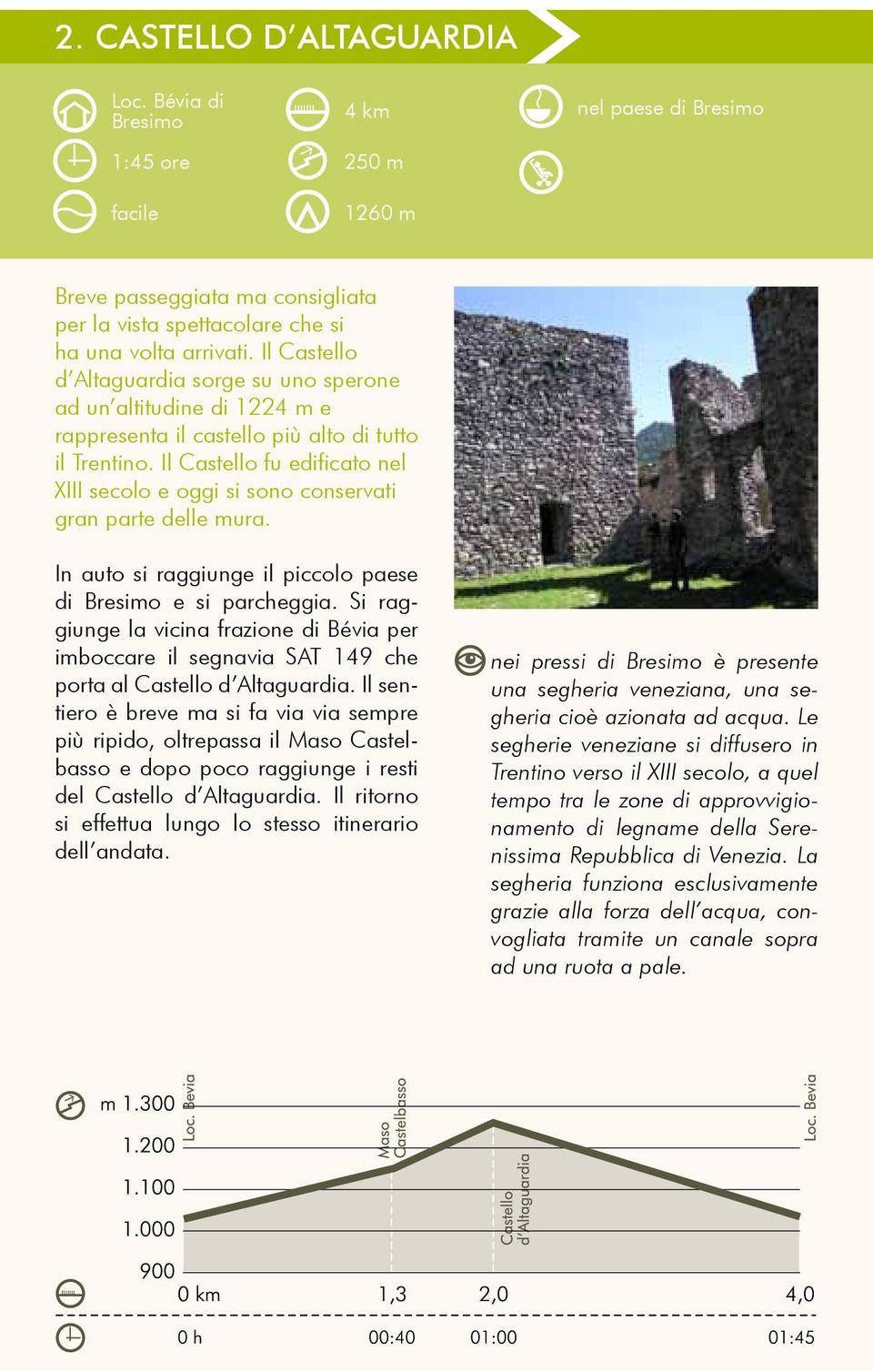 Il Castello fu edificato nel XIII secolo e oggi si sono conservati gran parte delle mura. In auto si raggiunge il piccolo paese di Bresimo e si parcheggia.