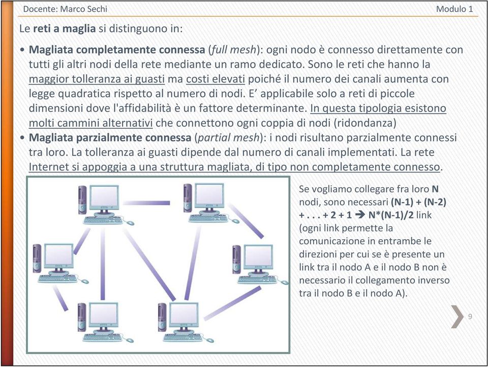 E applicabile solo a reti di piccole dimensioni dove l'affidabilità è un fattore determinante.