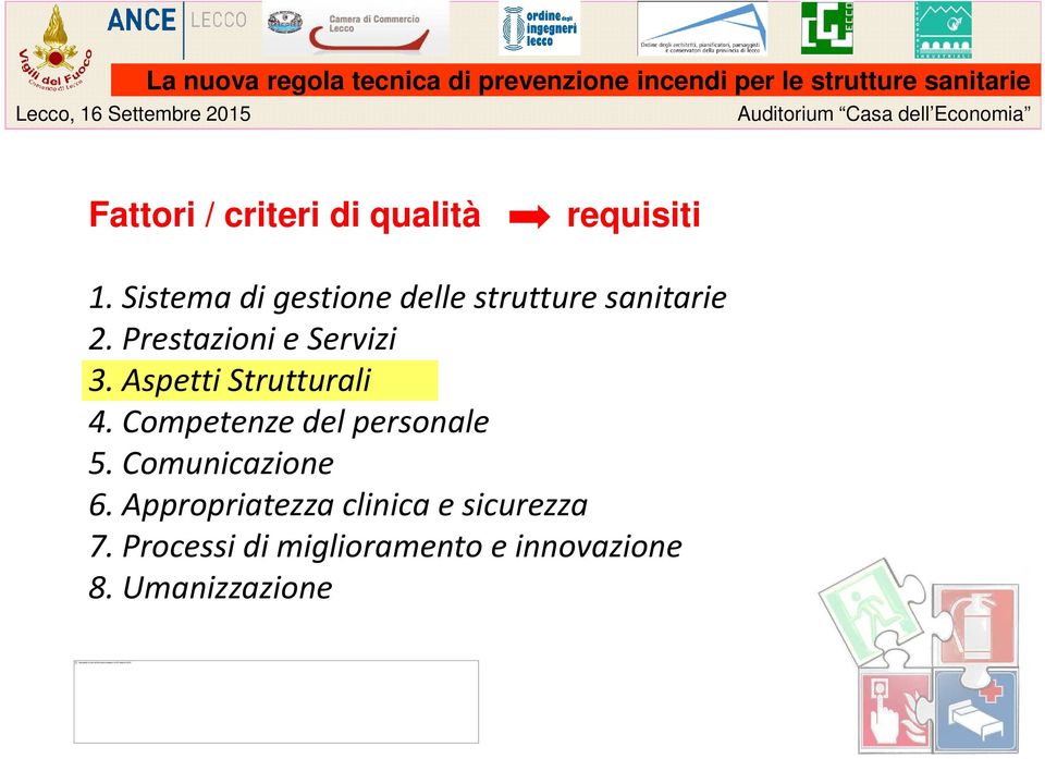 Sistema di gestione delle strutture sanitarie 2. Prestazioni e Servizi 3.